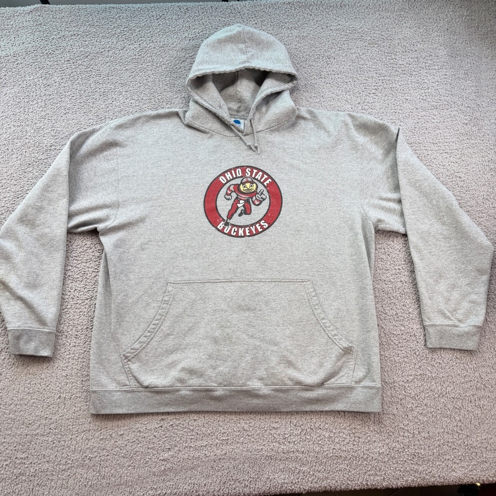 NCAA Ohio State Buckeyes Brutus Mascot Hoodie Grey 2XL KA Inc